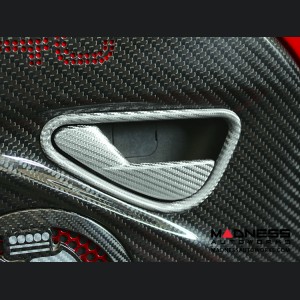 Alfa Romeo 4C Interior Door Handle Set - Carbon Fiber - White Candy